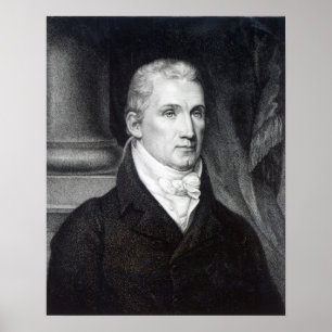 Póster James Monroe, grabado por Thomas Gimbrede