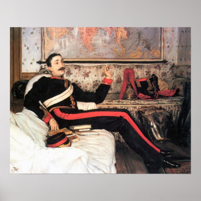 Póster James Tissot - Coronel Frederick Gustavus Burnaby (Frente)