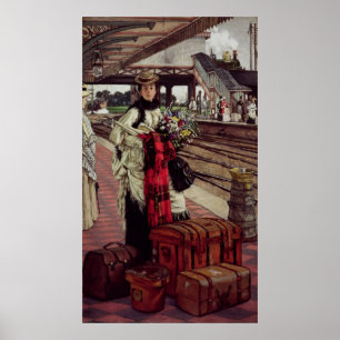 Póster James Tissot el   que espera en la estación