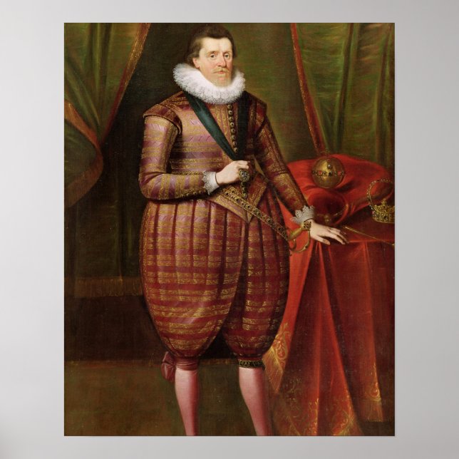 Póster James VI de Escocia e I de Inglaterra (1566-1625), (Frente)