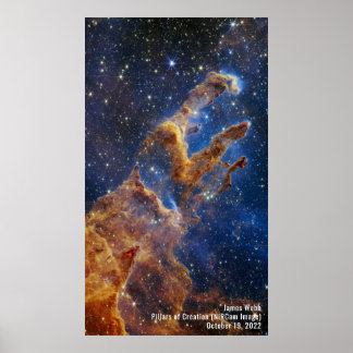 Póster James Webb Pillars of Creation Nebula NIRCam Image
