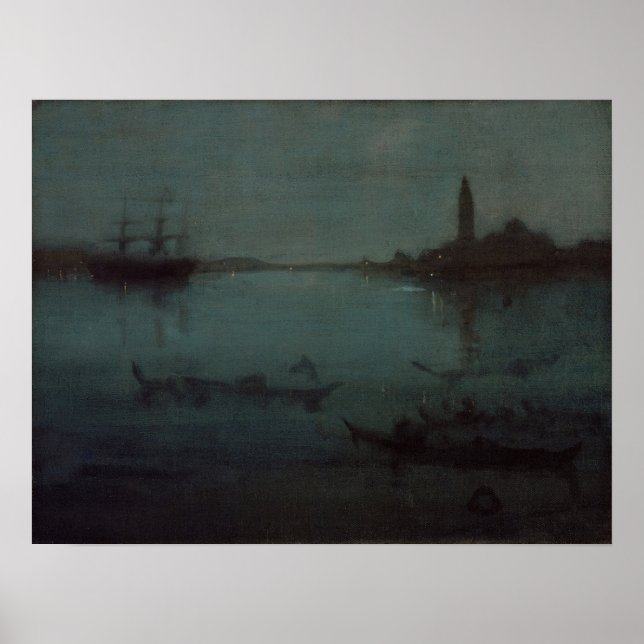 Póster James Whistler - Nocturne: La laguna, Venecia (Frente)