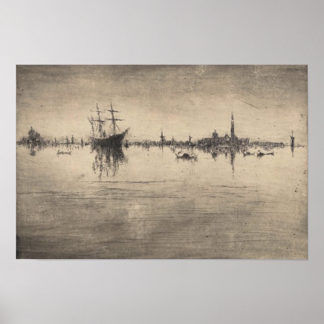 Póster James Whistler - Nocturno, de Venecia (Frente)