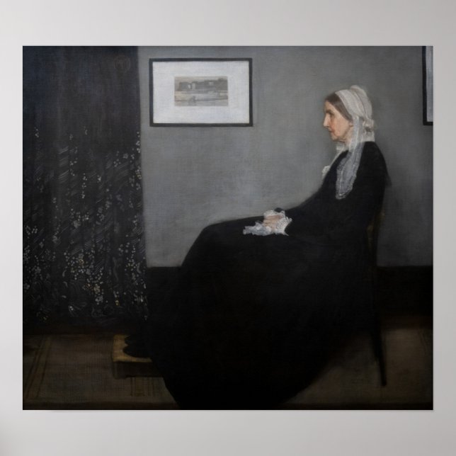 Póster James Whistler - Retrato de la madre del artista (Frente)