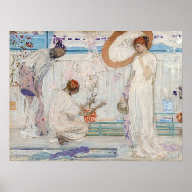 Póster James Whistler - Sinfonía blanca, tres Chicas (Frente)