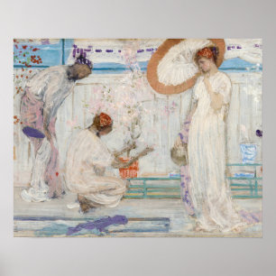 Póster James Whistler - Sinfonía Blanca, Tres Chicas