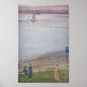 Póster James Whistler - Variaciones en Violeta y Verde