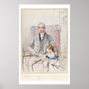 Póster James Wyatt con su granjita Mary, más viejo Chi