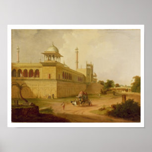 Póster Jami Masjid, Delhi, 1811 (aceite en lienzo)