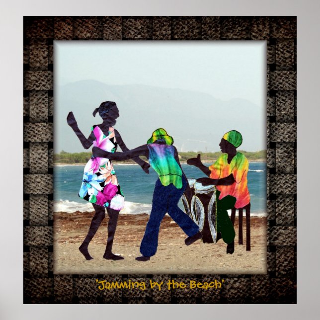 Póster "Jamming by the Beach" (Frente)
