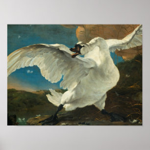 Póster Jan Asselyn - El cisne amenazado