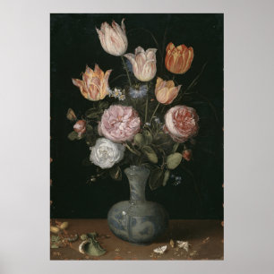 Póster jan brueghel la pieza de flor mayor