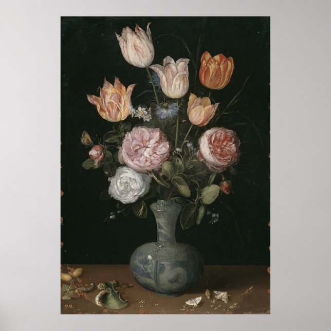 Póster jan brueghel la pieza de flor mayor (Frente)