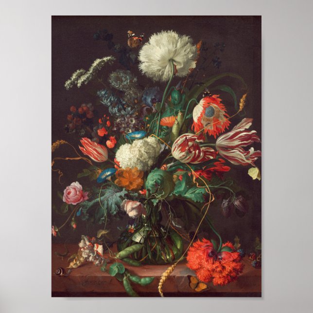 Póster Jan Davidsz De Heem - Vase De Flores (Frente)
