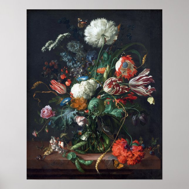 Póster Jan Davidsz de Heem Vase de flores (Frente)