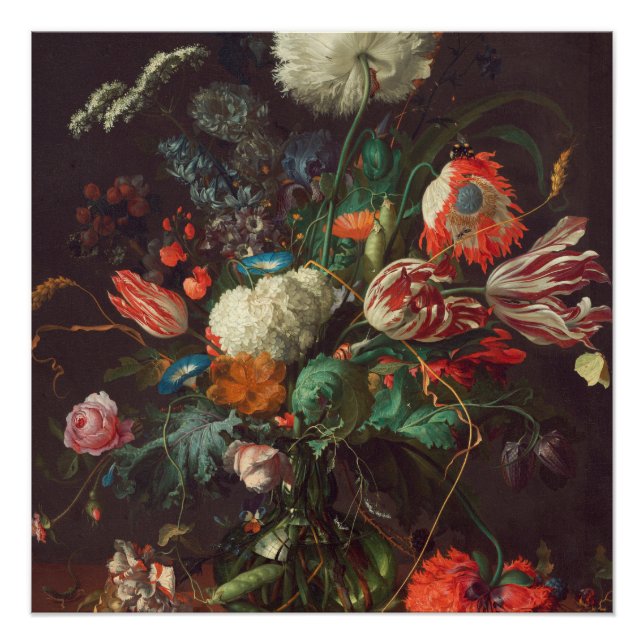 Póster Jan Davidsz De Heem - Vase De Flores (Anverso)