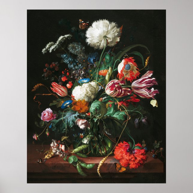 Póster Jan Davidsz de Heem, Vase de flores, 1660 (Frente)