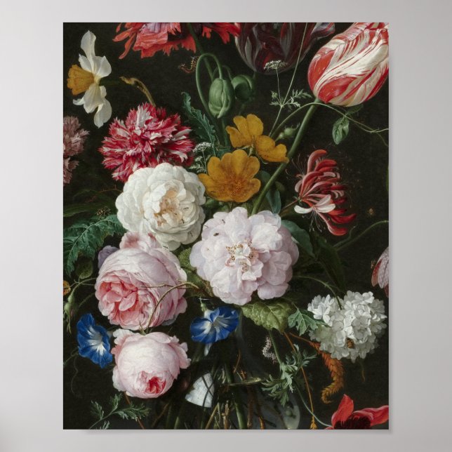 Póster Jan Davidsz. De Heem - Vida fija con flores (Frente)