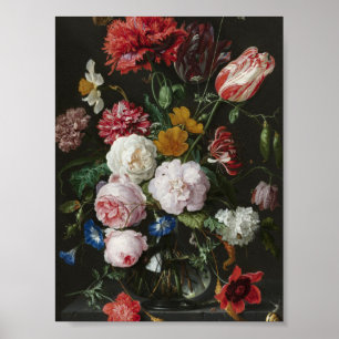 Póster Jan Davidsz. De Heem - Vida fija con flores