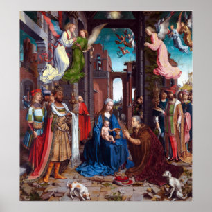 Póster Jan Gossaert Adoración del Magi