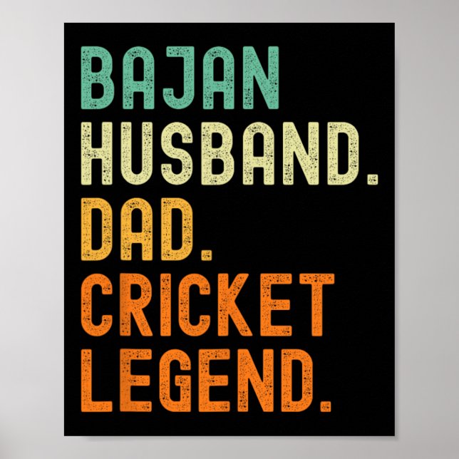 Póster Jan Husnd Dad Cricket Legend Rdos  (Frente)