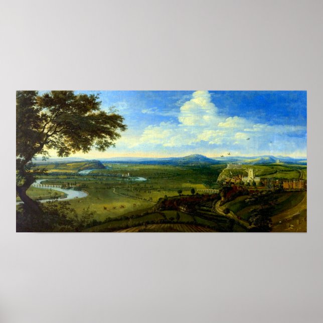 Póster Jan Siberechts Vista de Nottingham desde el Este (Frente)