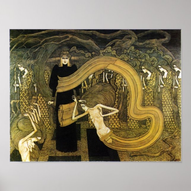 Póster Jan Tooroop ~ Fatalism Art Nouveau poster (Frente)