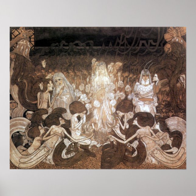 Póster Jan Toorop The Three Brides Art Nouveau Poster (Frente)