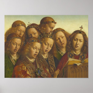 Póster Jan van Eyck Cantando ángeles Ghent CC0062
