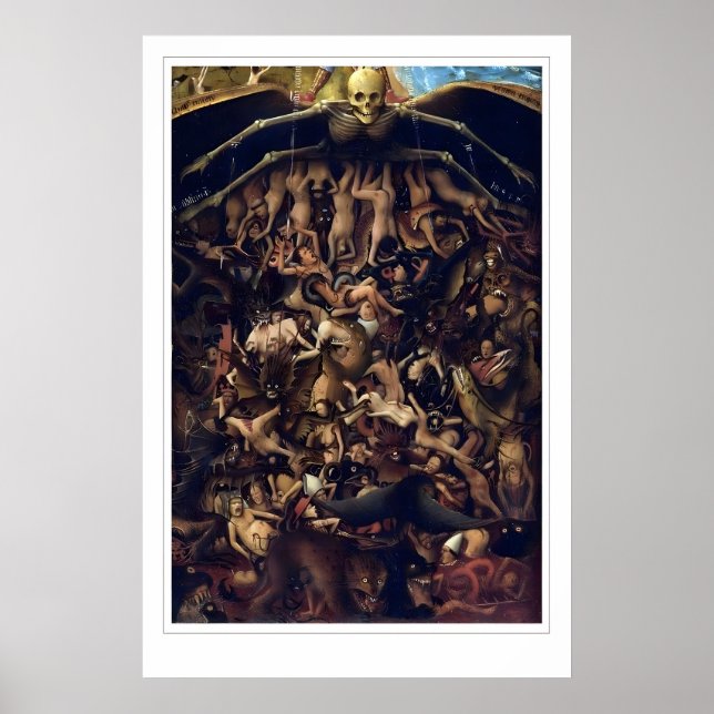 Póster Jan Van Eyck Imprimir El Juicio Final, Inferior (Frente)