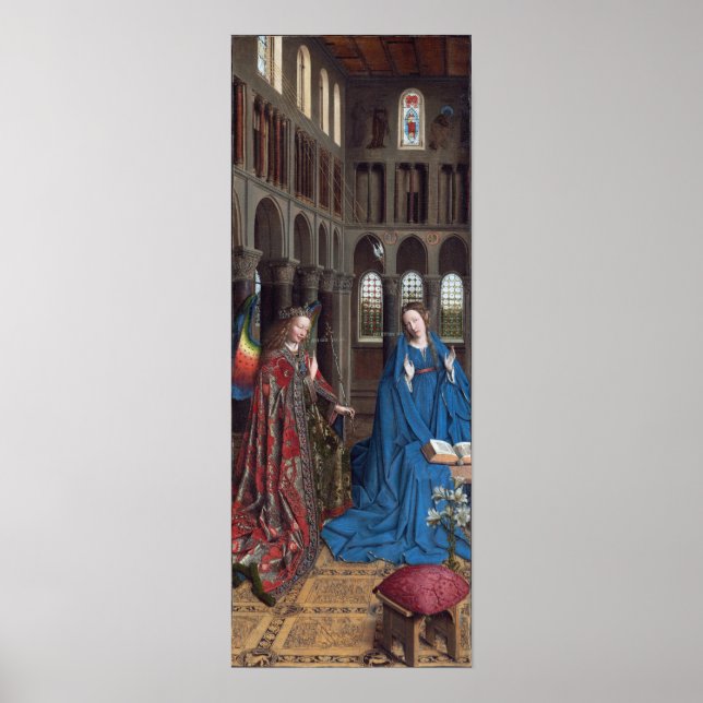 Póster Jan van Eyck La Anunciación (Frente)