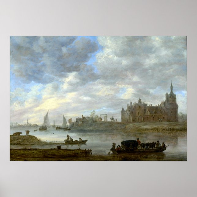 Póster Jan van Goyen Vista del Castillo de Duurstede (Frente)