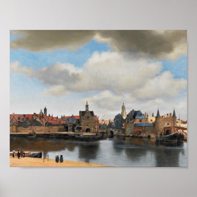 Póster Jan Vermeer - Ver en Delft (Frente)