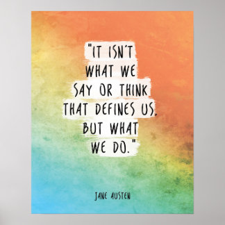 Póster Jane Austen Cita Imprimir Poster Motivador