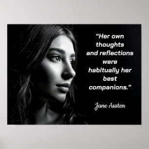 Póster Jane Austen Cita POSTER - Her Thoughts