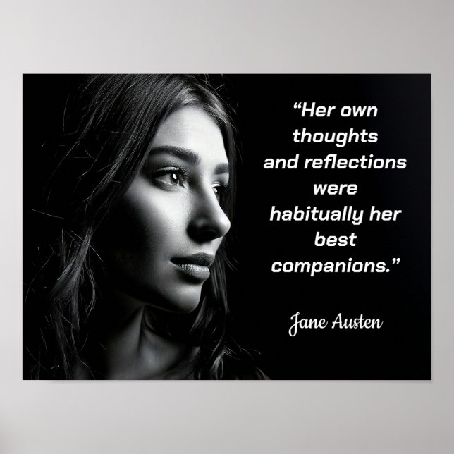 Póster Jane Austen Cita POSTER - Her Thoughts (Frente)