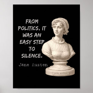 Póster Jane Austen - De la política al silencio