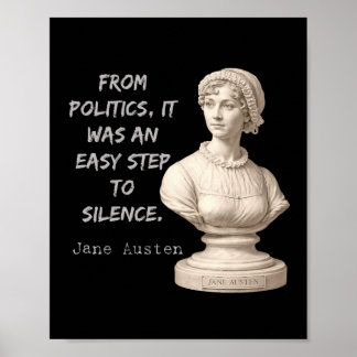 Póster Jane Austen - De la política al silencio