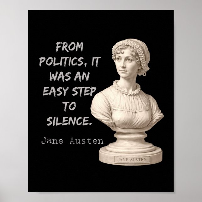 Póster Jane Austen - De la política al silencio (Frente)