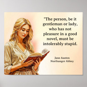 Póster Jane Austen - Northanger Abbey Leer la cita