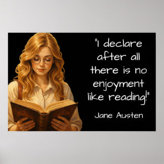 Póster Jane Austen Reading quote