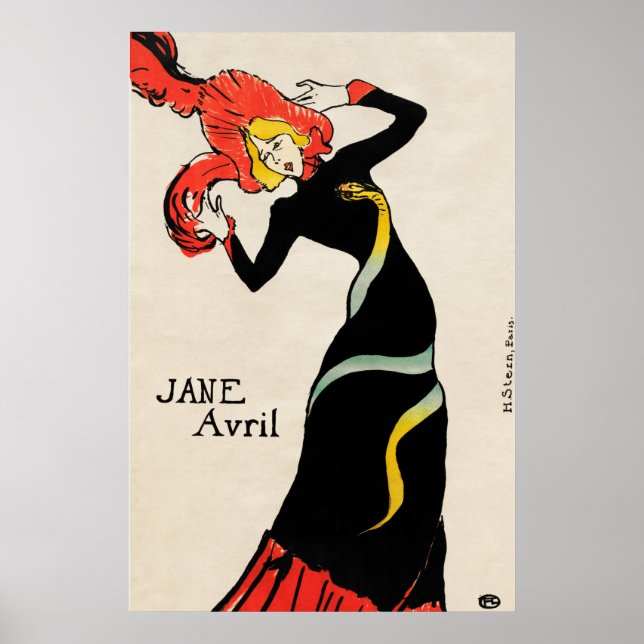Póster Jane Avril (1899) de Henri de Toulouse-Lautrec (Frente)
