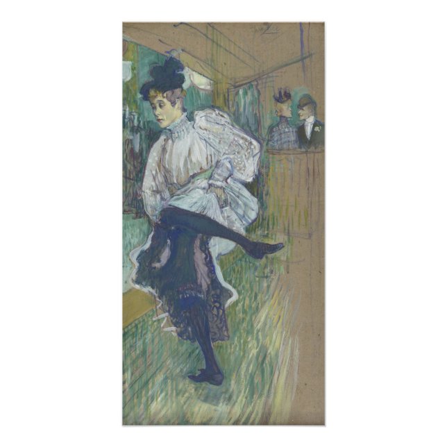 Póster Jane Avril Dancing de Henri de Toulouse-Lautrec (Anverso)