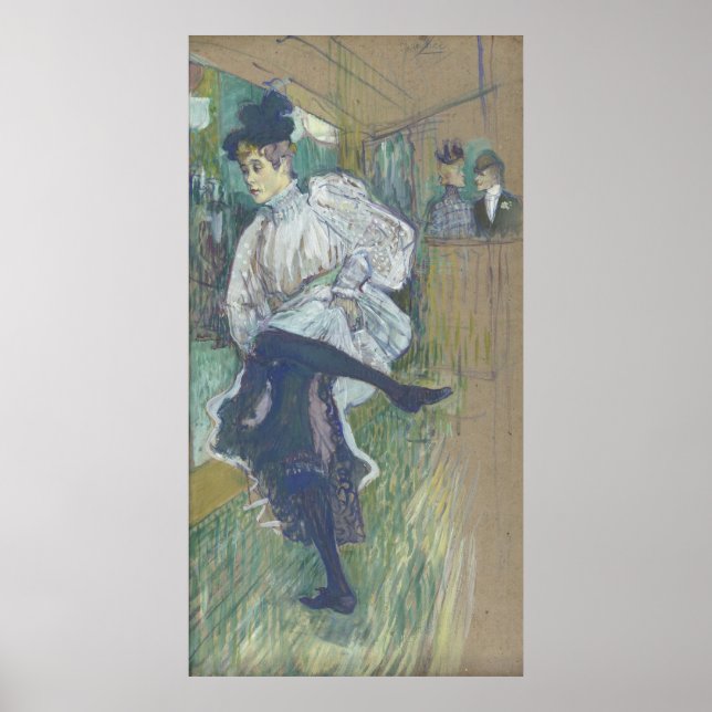 Póster Jane Avril Dancing Henri Toulouse-Lautrec Canvas (Frente)