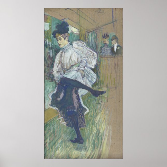Póster Jane Avril Dancing Henri Toulouse-Lautrec Canvas (Frente)