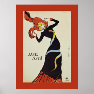 Póster Jane Avril ~ Henri de Toulouse Lautrec 1899 Poster
