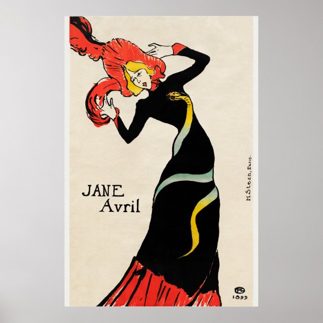 Póster Jane Avril - Poster de Toulouse-Lautrec (Frente)