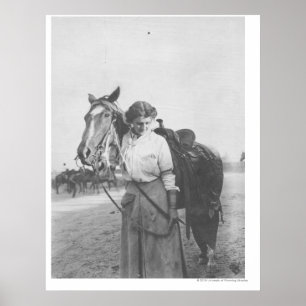 Póster Jane Bernoudi y su caballo