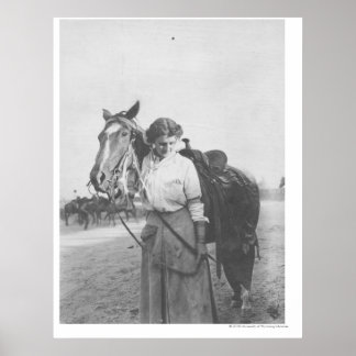Póster Jane Bernoudi y su caballo