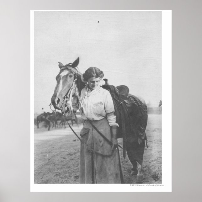 Póster Jane Bernoudi y su caballo (Frente)